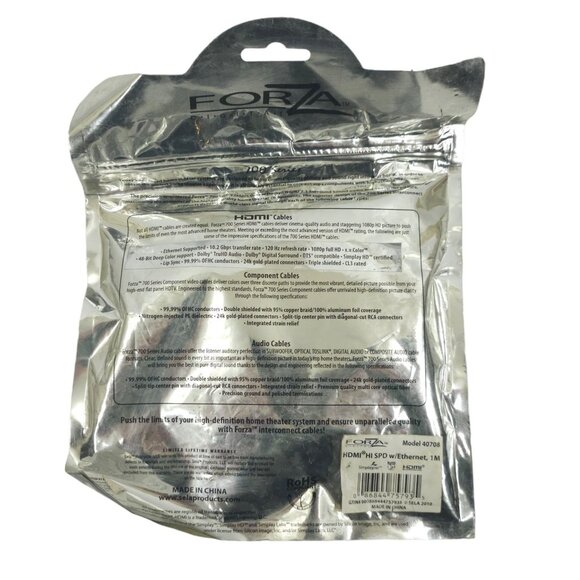 Forza 700 Series HDMI High Speed With Ethernet Cable 1 Meter Model 40708 - Picture 2 of 11